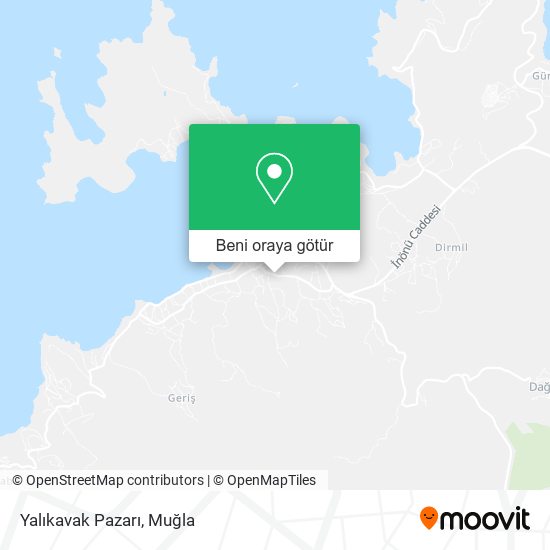 Yalıkavak Pazarı harita