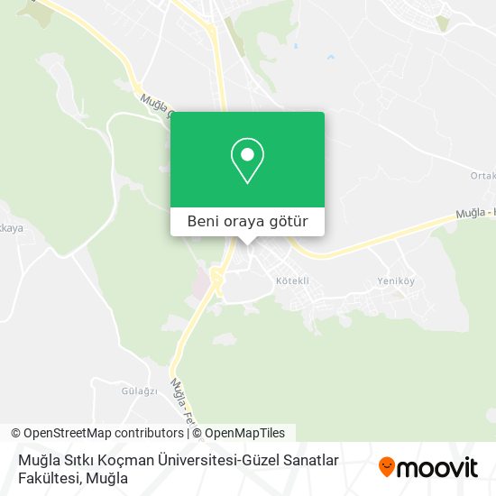 Muğla Sıtkı Koçman Üniversitesi-Güzel Sanatlar Fakültesi harita