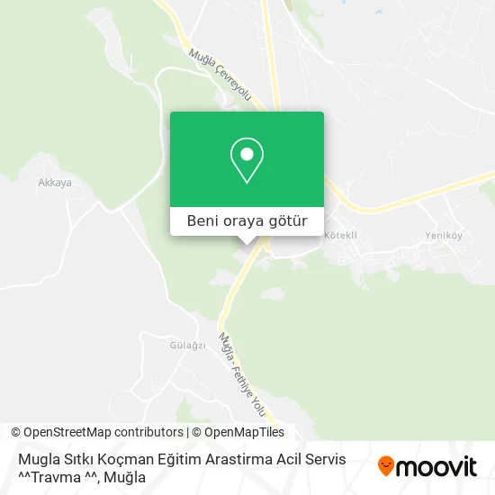Mugla Sıtkı Koçman Eğitim Arastirma Acil Servis ^^Travma ^^ harita