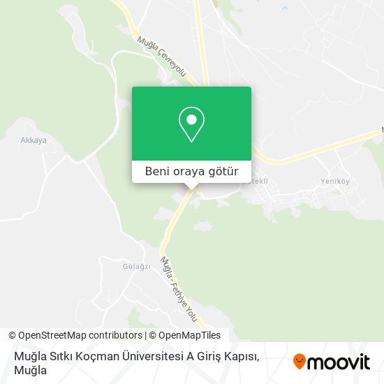 Muğla Sıtkı Koçman Üniversitesi A Giriş Kapısı harita