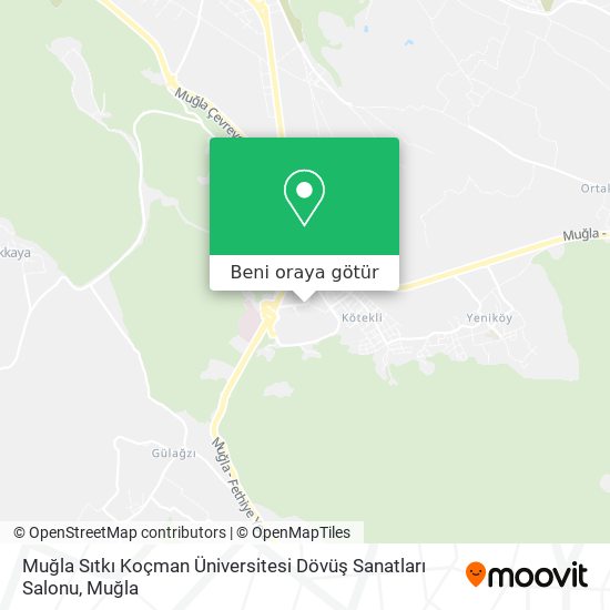 Muğla Sıtkı Koçman Üniversitesi Dövüş Sanatları Salonu harita