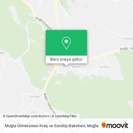 Muğla Üniversitesi Kreş ve Gündüz Bakimevi harita