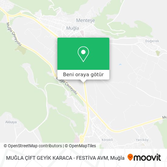 MUĞLA ÇİFT GEYİK KARACA - FESTİVA AVM harita