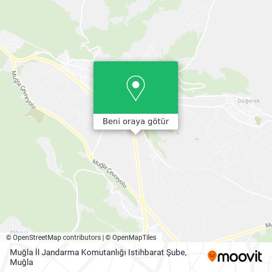 Muğla İl Jandarma Komutanlığı Istihbarat Şube harita