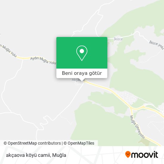 akçaova köyü camii harita