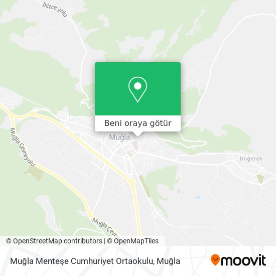 Muğla Menteşe Cumhuriyet Ortaokulu harita
