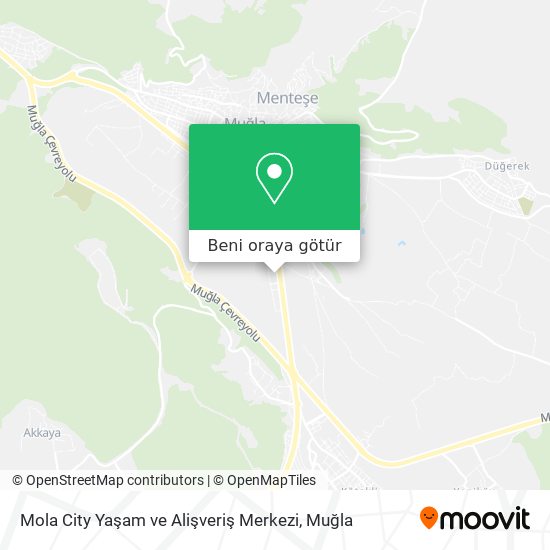 Mola City Yaşam ve Alişveriş Merkezi harita
