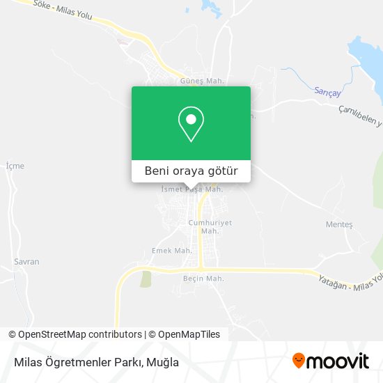 Milas Ögretmenler Parkı harita
