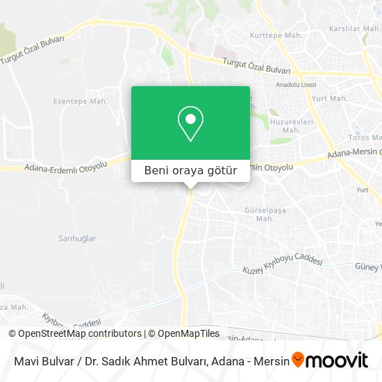 Mavi Bulvar / Dr. Sadık Ahmet Bulvarı harita