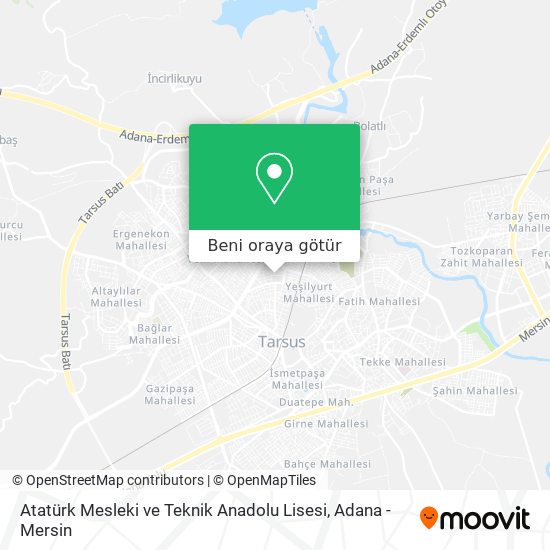 Atatürk Mesleki ve Teknik Anadolu Lisesi harita