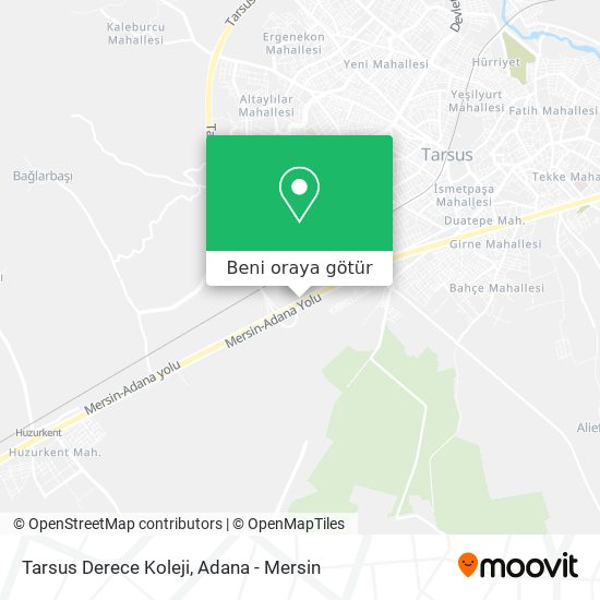 Tarsus Derece Koleji harita