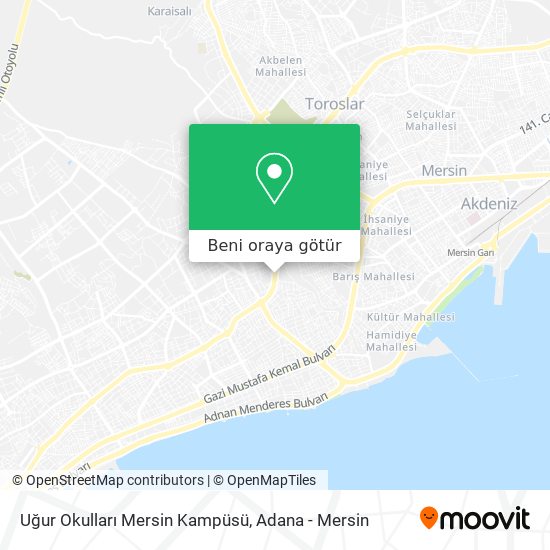 Uğur Okulları Mersin Kampüsü harita