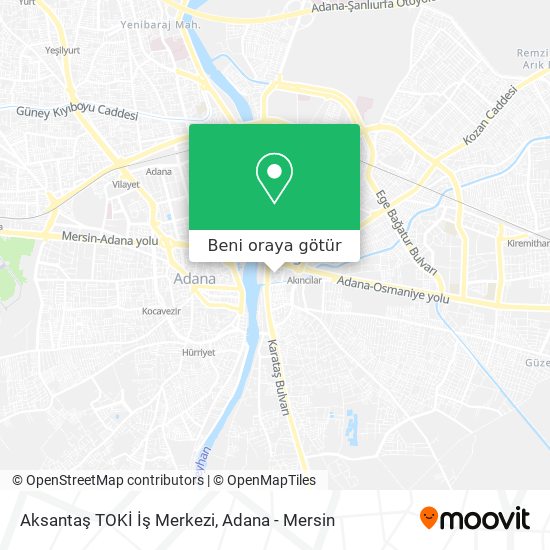 Aksantaş TOKİ İş Merkezi harita