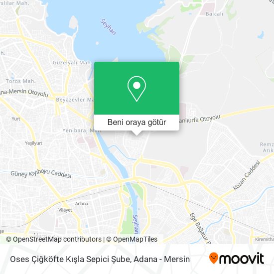 Oses Çiğköfte Kışla Sepici Şube harita