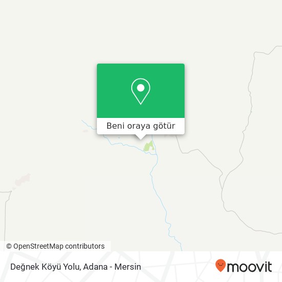 Değnek Köyü Yolu harita