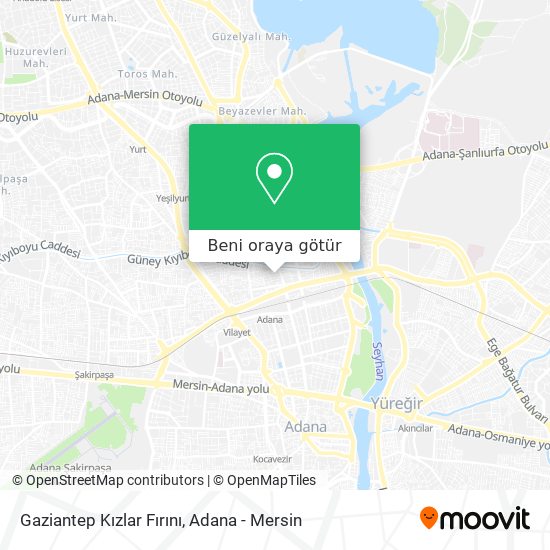 Gaziantep Kızlar Fırını harita