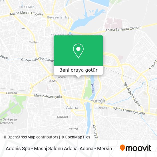 Adonis Spa - Masaj Salonu Adana harita
