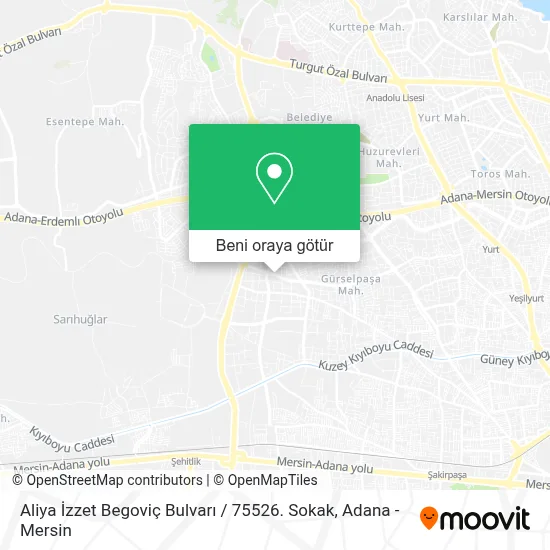 Aliya İzzet Begoviç Bulvarı / 75526. Sokak harita