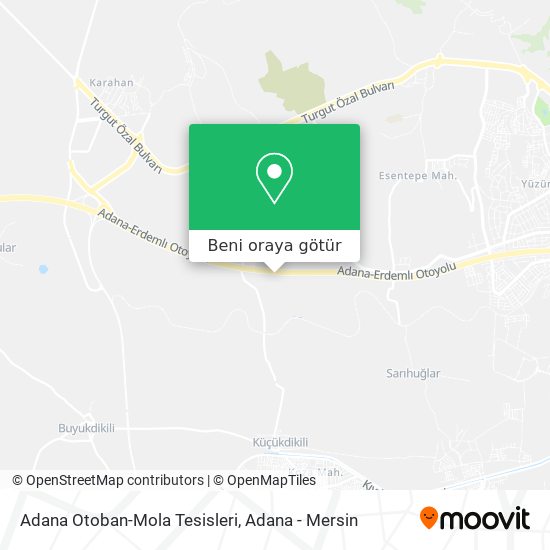 Adana Otoban-Mola Tesisleri harita