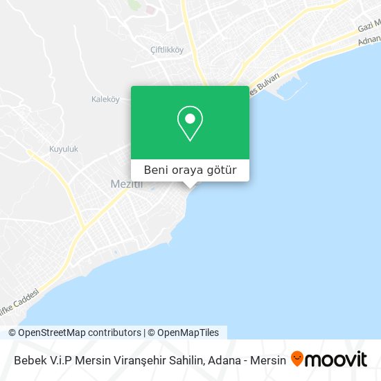 Bebek V.i.P Mersin Viranşehir Sahilin harita