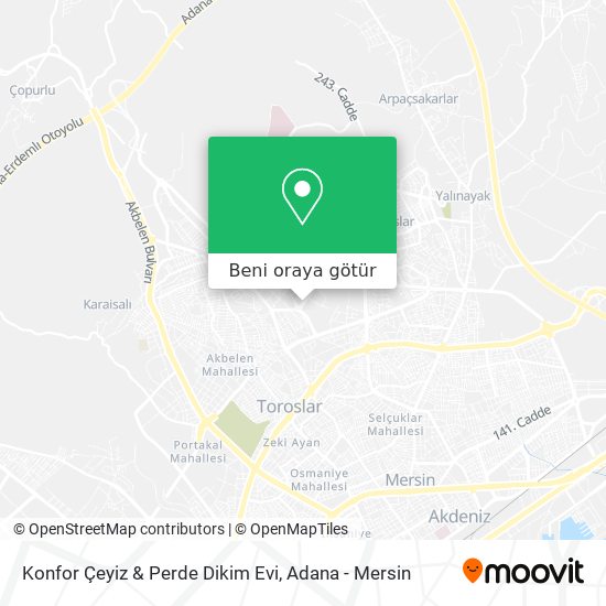 Konfor Çeyiz & Perde Dikim Evi harita