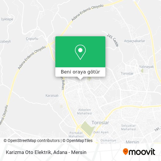 Karizma Oto Elektrik harita