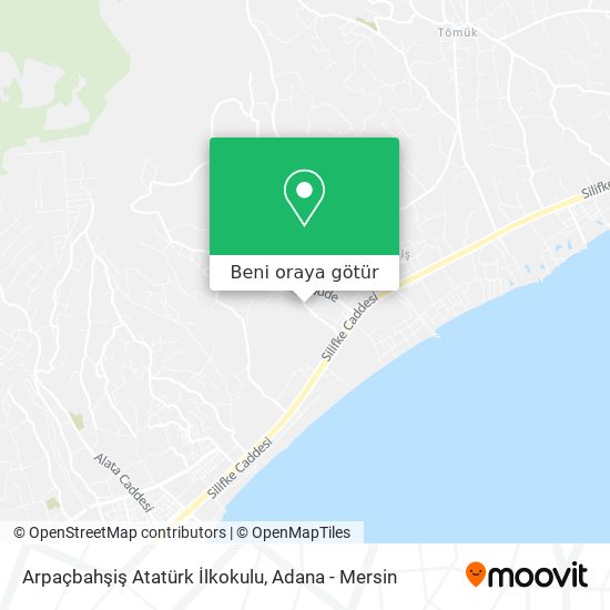 Arpaçbahşiş Atatürk İlkokulu harita