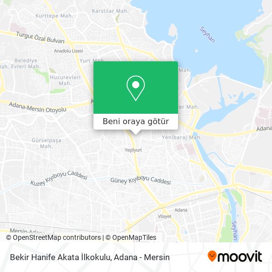 Bekir Hanife Akata İlkokulu harita