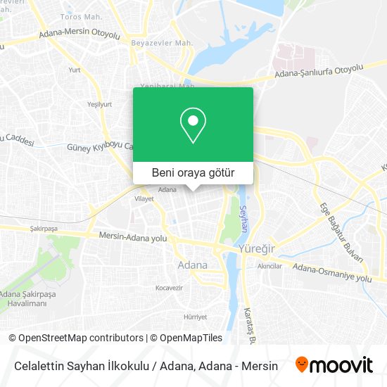 Celalettin Sayhan İlkokulu / Adana harita