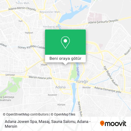 Adana Jowen Spa, Masaj, Sauna Salonu harita