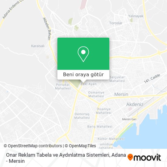 Onar Reklam Tabela ve Aydınlatma Sistemleri harita