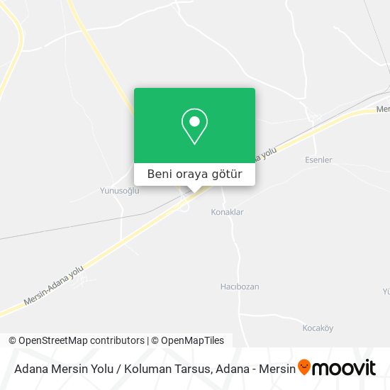 Adana Mersin Yolu / Koluman Tarsus harita