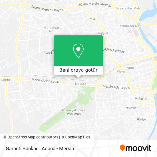 Garanti Bankası harita