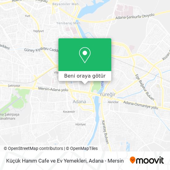 Küçük Hanım Cafe ve Ev Yemekleri harita