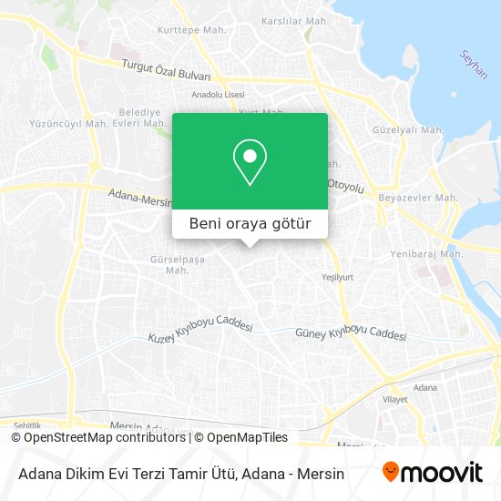 Adana Dikim Evi Terzi Tamir Ütü harita