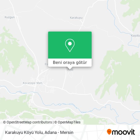 Karakuyu Köyü Yolu harita