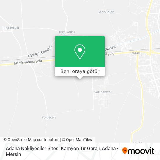 Adana Nakliyeciler Sitesi Kamyon Tır Garajı harita