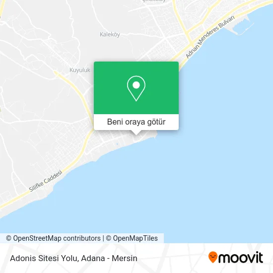 Adonis Sitesi Yolu harita