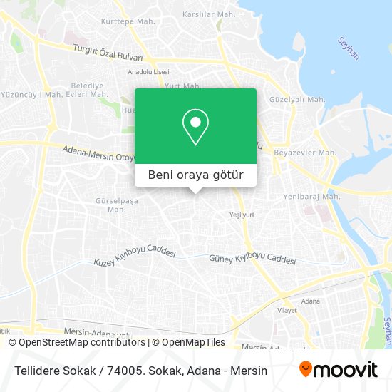 Tellidere Sokak / 74005. Sokak harita