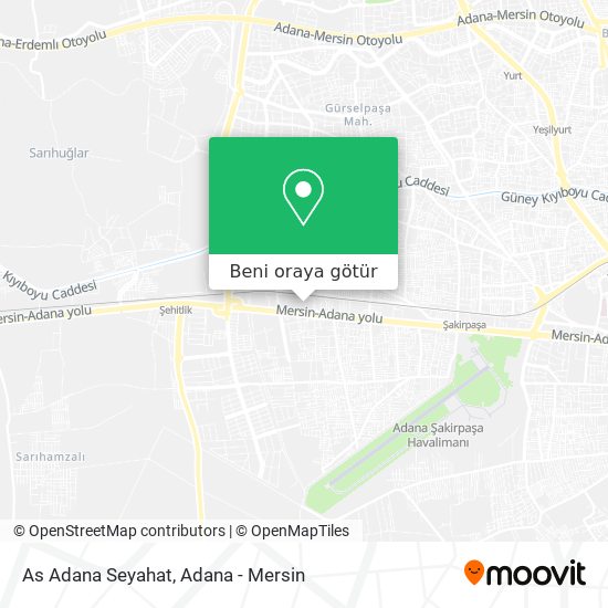 As Adana Seyahat harita