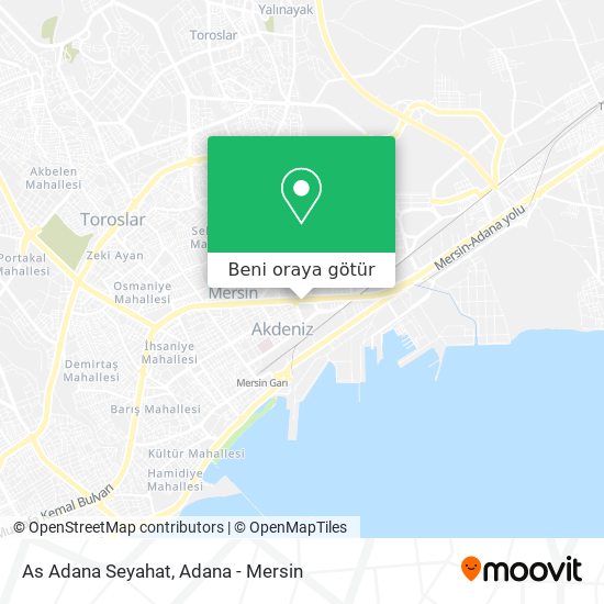 As Adana Seyahat harita