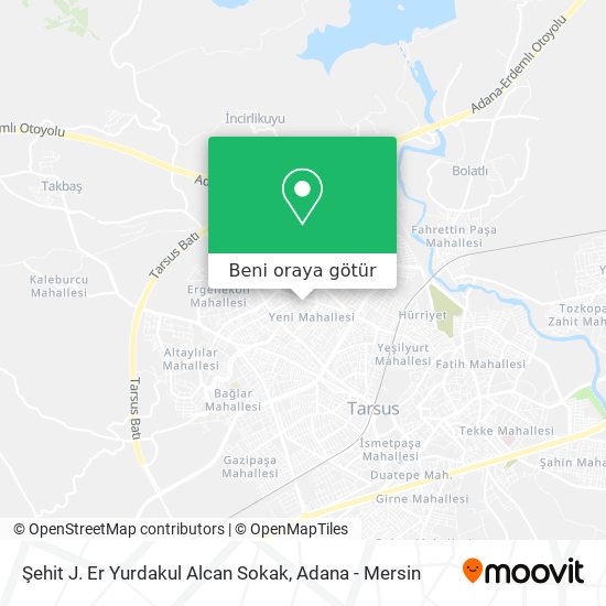 Şehit J. Er Yurdakul Alcan Sokak harita
