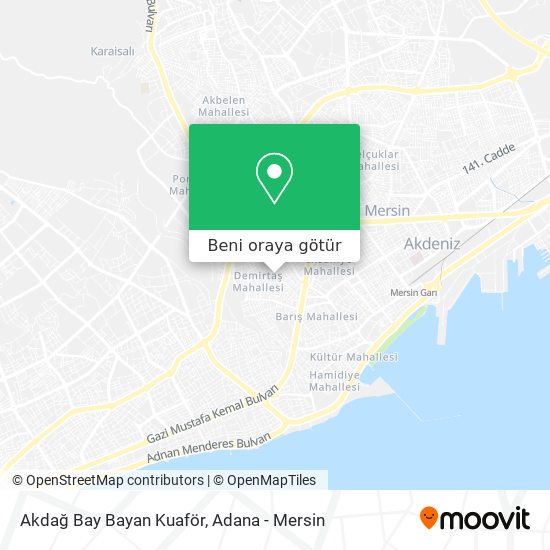 Akdağ Bay Bayan Kuaför harita