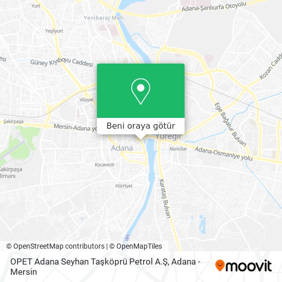 OPET Adana Seyhan Taşköprü Petrol A.Ş harita