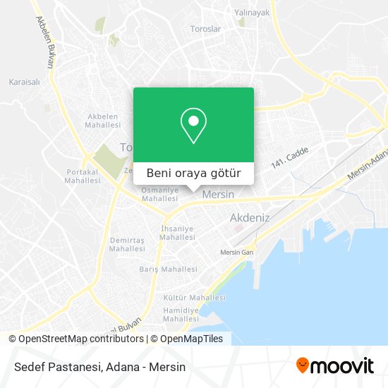 Sedef Pastanesi harita