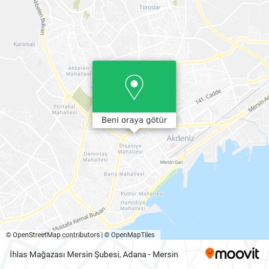 İhlas Mağazası Mersin Şubesi harita