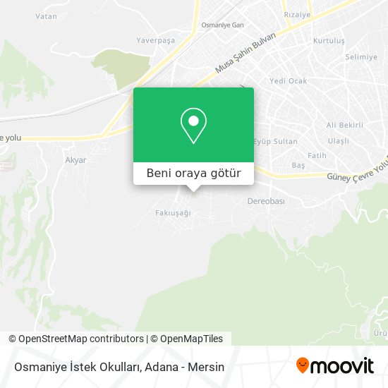 Osmaniye İstek Okulları harita