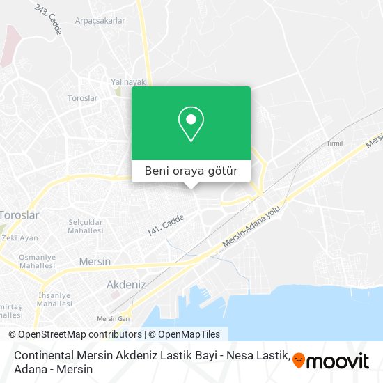 Continental Mersin Akdeniz Lastik Bayi - Nesa Lastik harita