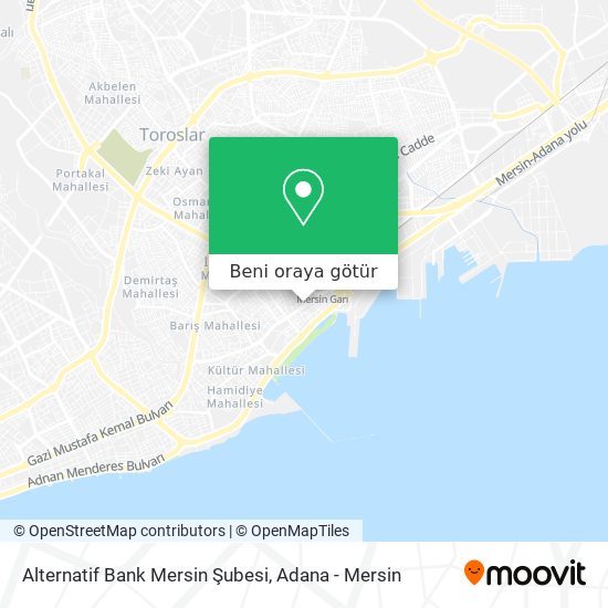 Alternatif Bank Mersin Şubesi harita