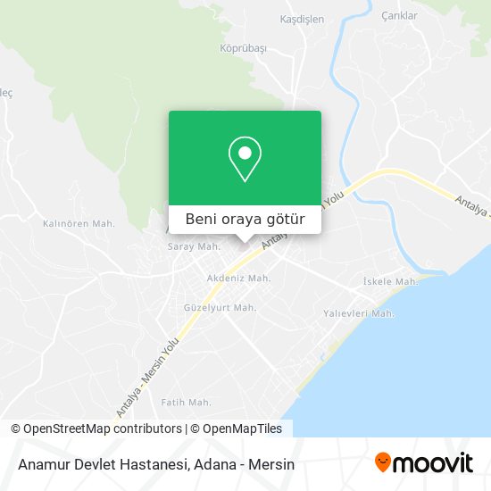 Anamur Devlet Hastanesi harita